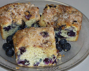 Low Calorie Blueberry Coffee Cake