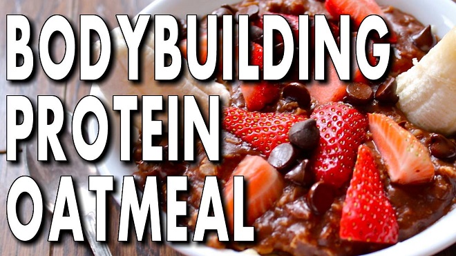 Easy Bodybuilding Banana Split Protein Oatmeal Recipe (Video)