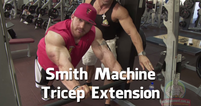 How To: Smith Machine Tricep Extension With Flex Lewis (Video)