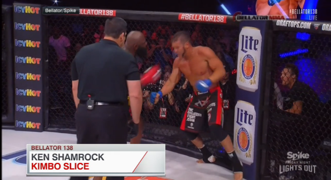 Kimbo Slice Escapes Chokehold, Knocks Out Ken Shamrock In First Round (Video)