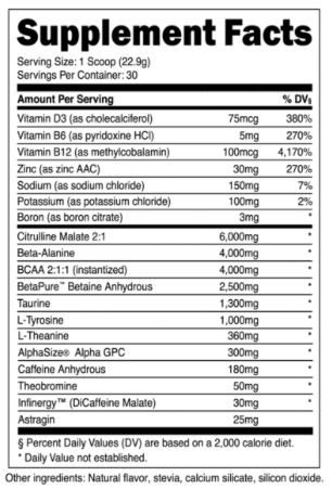 bulk pre-workout ingredients