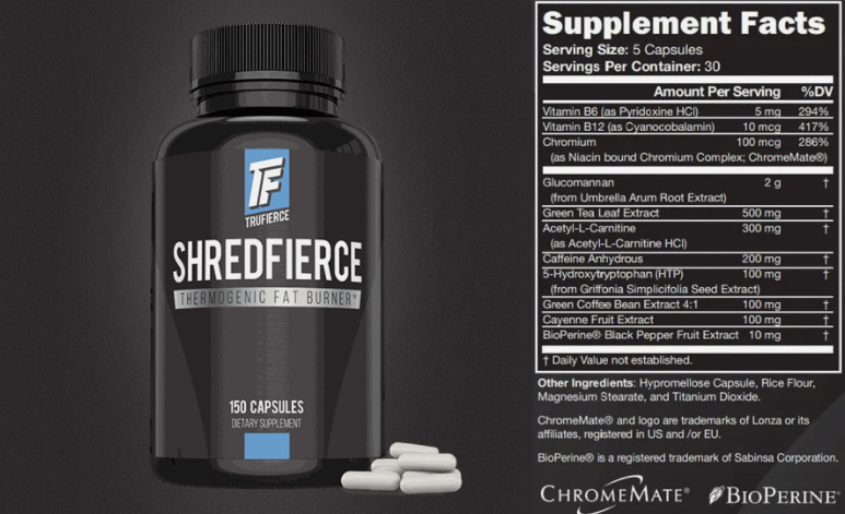 shredfierce fat burner ingredients