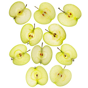 Apple Wedges with Almond Butter - a light and energizing snacks before a workout